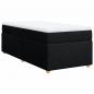 Preview: Boxspringbett mit Matratze Schwarz 90x190 cm Stoff