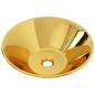 Preview: Waschbecken 42 x 14 cm Keramik Golden