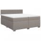 Preview: Boxspringbett mit Matratze Taupe 200x200 cm Stoff