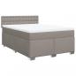 Preview: Boxspringbett mit Matratze Taupe 140x200 cm Stoff