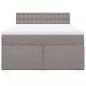 Preview: Boxspringbett mit Matratze Taupe 140x200 cm Stoff