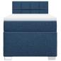 Preview: Boxspringbett mit Matratze Blau 90x200 cm Stoff