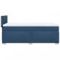 Preview: Boxspringbett mit Matratze Blau 90x200 cm Stoff