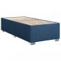 Preview: Boxspringbett mit Matratze Blau 90x200 cm Stoff