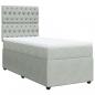 Preview: Boxspringbett mit Matratze Hellgrau 80x200 cm Samt