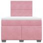 Preview: Boxspringbett mit Matratze Rosa 120x200 cm Samt