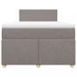 Preview: Boxspringbett mit Matratze Taupe 120x200 cm Stoff