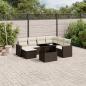 Preview: ARDEBO.de - 8-tlg. Garten-Sofagarnitur mit Kissen Braun Poly Rattan