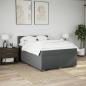 Preview: Boxspringbett mit Matratze Dunkelgrau 140x200 cm Stoff