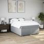 Preview: Boxspringbett mit Matratze Hellgrau 140x200 cm Stoff