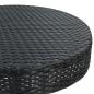 Preview: 3-tlg. Gartenbar-Set mit Kissen Schwarz Poly Rattan