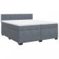 Preview: Boxspringbett mit Matratze Dunkelgrau 200x200 cm Samt