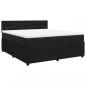 Preview: Boxspringbett mit Matratze Schwarz 200x200 cm Samt