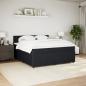 Preview: Boxspringbett mit Matratze Schwarz 200x200 cm Samt