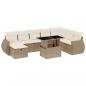 Preview: 9-tlg. Garten-Sofagarnitur mit Kissen Beige Poly Rattan