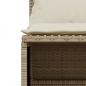 Preview: 5-tlg. Garten-Sofagarnitur mit Kissen Beige Poly Rattan