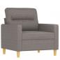 Preview: Sessel mit Hocker Taupe 60 cm Stoff