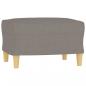 Preview: Sessel mit Hocker Taupe 60 cm Stoff