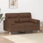 Preview: ARDEBO.de - 2-Sitzer-Sofa mit Zierkissen Braun 120 cm Stoff