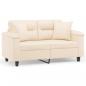 Preview: 2-Sitzer-Sofa mit Kissen Beige 120 cm Mikrofasergewebe