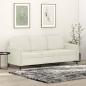 Preview: ARDEBO.de - 3-Sitzer-Sofa Creme 180 cm Samt