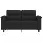 Preview: 2-Sitzer-Sofa Schwarz 120 cm Mikrofasergewebe