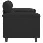 Preview: 2-Sitzer-Sofa Schwarz 120 cm Mikrofasergewebe