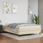 Preview: ARDEBO.de - Boxspringbett mit Matratze Creme 140x200 cm Kunstleder