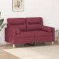 Preview: ARDEBO.de - 2-Sitzer-Sofa mit Zierkissen Weinrot 120 cm Stoff