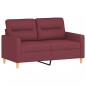 Preview: 2-Sitzer-Sofa Weinrot 120 cm Stoff