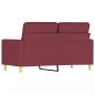 Preview: 2-Sitzer-Sofa Weinrot 120 cm Stoff