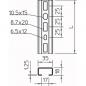 Preview: ARDEBO.de - Profilschiene gelocht, Schlitzweite 17mm 200x35x18, St, FS