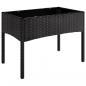 Preview: 4-tlg. Garten-Lounge-Set mit Kissen Schwarz Poly Rattan