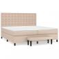 Preview: Boxspringbett Matratze Cappuccino-Braun 200x200cm Kunstleder