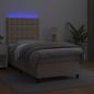 Preview: Boxspringbett mit Matratze & LED Cappuccino-Braun 100x200cm