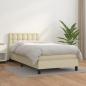 Preview: ARDEBO.de - Boxspringbett mit Matratze Creme 100x200 cm Kunstleder