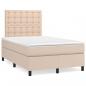 Preview: Boxspringbett Matratze Cappuccino-Braun 120x200cm Kunstleder