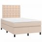 Preview: Boxspringbett Matratze Cappuccino-Braun 120x200cm Kunstleder