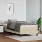 Preview: ARDEBO.de - Boxspringbett mit Matratze Creme 100x200 cm Kunstleder