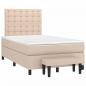 Preview: ARDEBO.de - Boxspringbett Matratze Cappuccino-Braun 120x190 cm Kunstleder