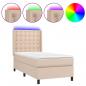 Preview: Boxspringbett mit Matratze & LED Cappuccino-Braun 100x200cm