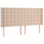 Preview: Boxspringbett mit Matratze & LED Cappuccino-Braun 200x200cm