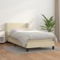 Preview: ARDEBO.de - Boxspringbett mit Matratze Creme 100x200 cm Kunstleder