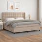 Preview: ARDEBO.de - Boxspringbett Matratze Cappuccino-Braun 200x200cm Kunstleder