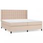 Preview: Boxspringbett Matratze Cappuccino-Braun 200x200cm Kunstleder