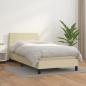 Preview: ARDEBO.de - Boxspringbett mit Matratze Creme 100x200 cm Kunstleder