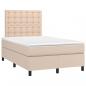 Preview: Boxspringbett mit Matratze & LED Cappuccino-Braun 120x190 cm