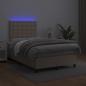 Preview: Boxspringbett mit Matratze & LED Cappuccino-Braun 120x190 cm