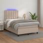 Preview: Boxspringbett mit Matratze & LED Cappuccino-Braun 120x190 cm