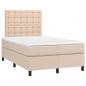 Preview: Boxspringbett Matratze Cappuccino-Braun 120x190 cm Kunstleder